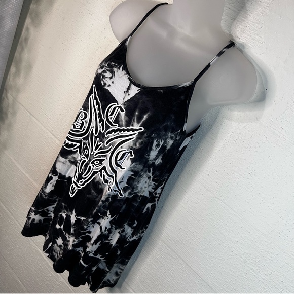 Tie dye baphomet tank top - Picture 2 of 8